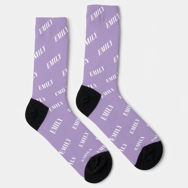Personalized Name Monogram Pattern Socken (Rechts)