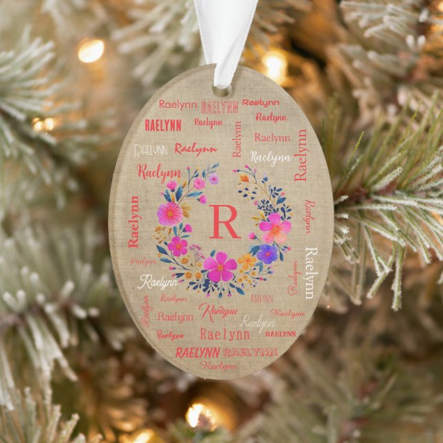 Personalized Name Ornament Add your Name (Baum)