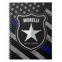 Personalized NAME Police Officer Sheriff Cop Flag