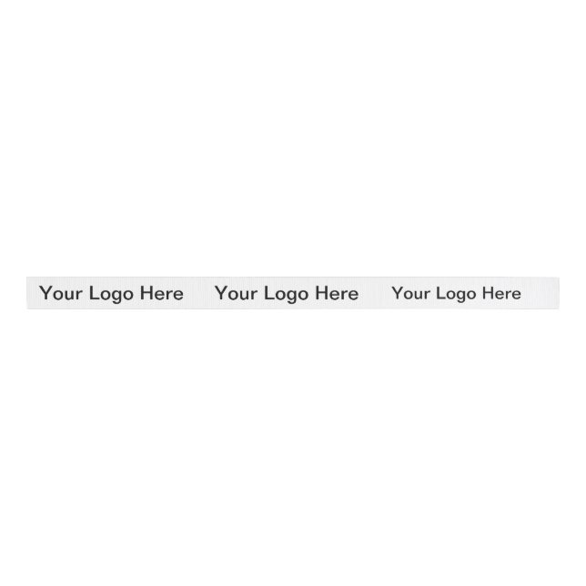 Personalized Name Simple Modern Your Logo White  Ripsband (Vorderseite)