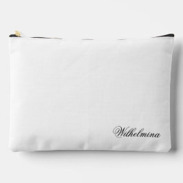 Personalized Name Small Multi Purpose White Zubehörtasche