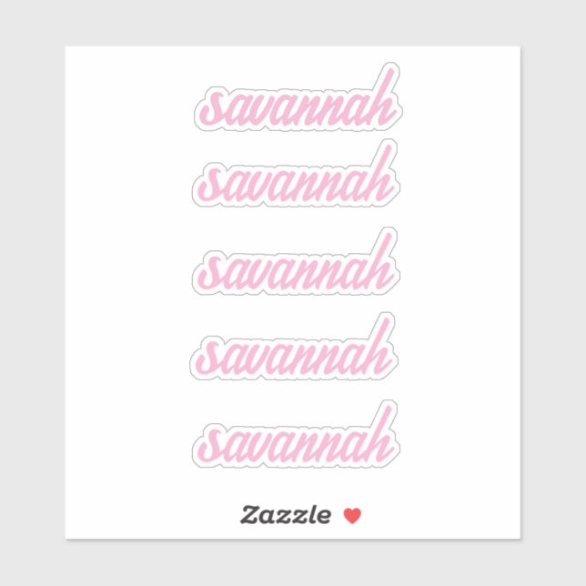 Personalized Name Stickers Custom Text Five times (Feuille)