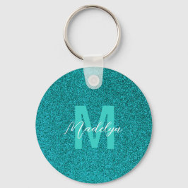 Personalized Name Stylish Glitter green Schlüsselanhänger