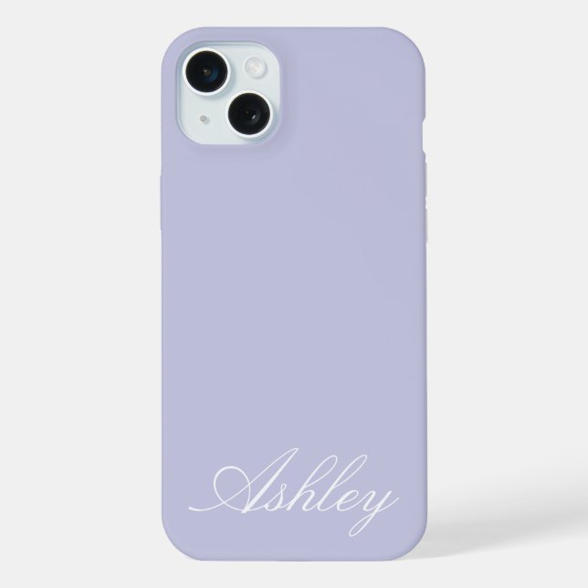 Personalized Name Stylish Modern Elegant Minimal  iPhone 15 Plus Hülle (Rückseite)