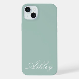 Personalized Name Stylish Modern Elegant Minimal  iPhone 15 Plus Hülle