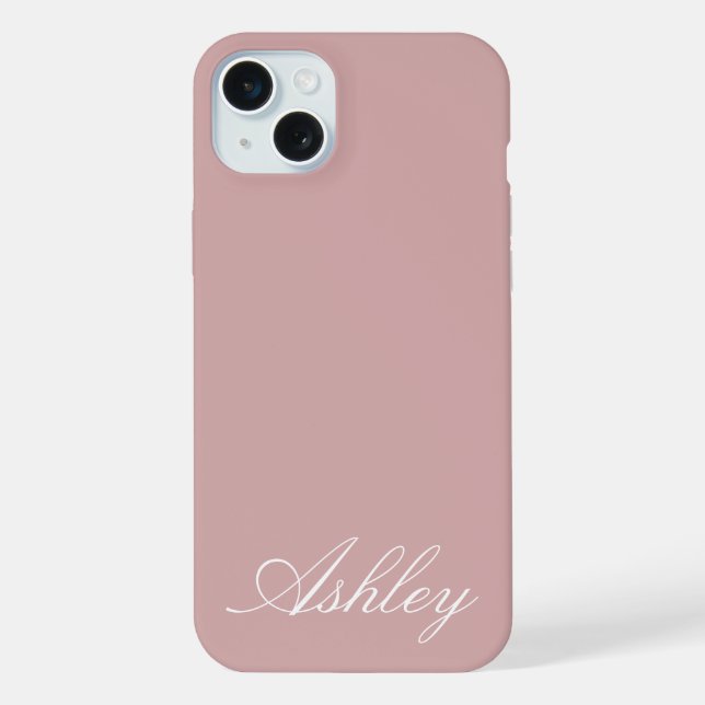 Personalized Name Stylish Modern Elegant Minimal  iPhone 15 Plus Hülle (Rückseite)