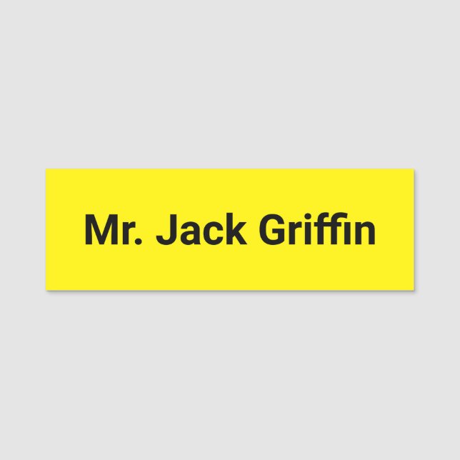 Personalized Name Tag Namensschild (Vorderseite)