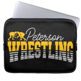 Personalized NAME Wrestling School Team Wrestler  Laptopschutzhülle
