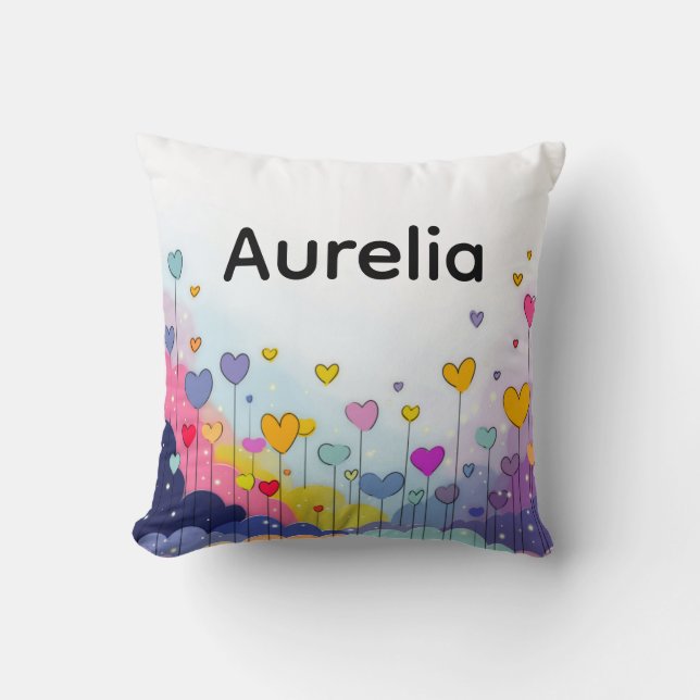 Personalized Name You Are So Loved Throw Pillow Kissen (Vorderseite)