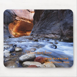 Personalized Name, Zion National Park the Narrows Mousepad
