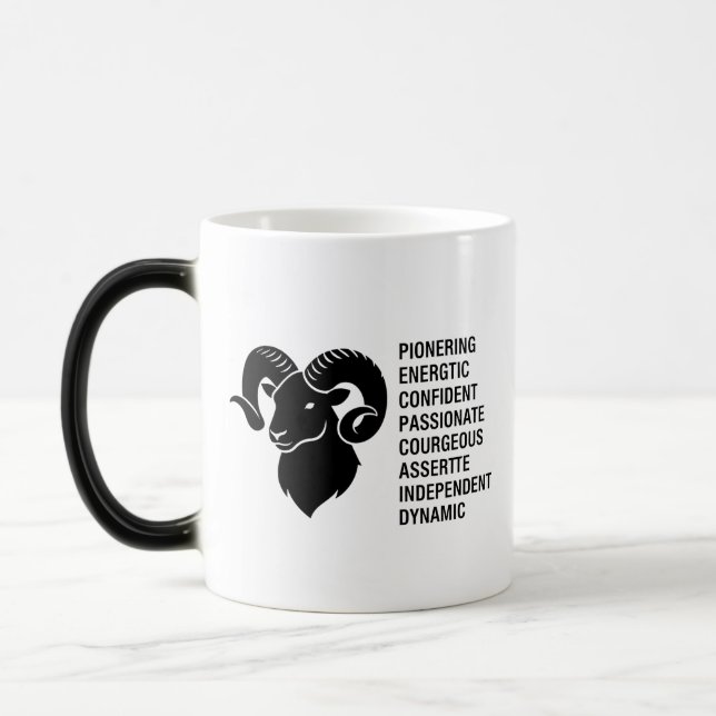 Personalized Name ,zodiac sign, traits mug Verwandlungstasse (Links)