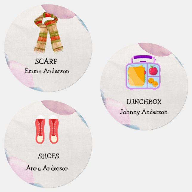 Personalized Names, Images, Descriptions"9 in 1" Etiketten (Gruppe)