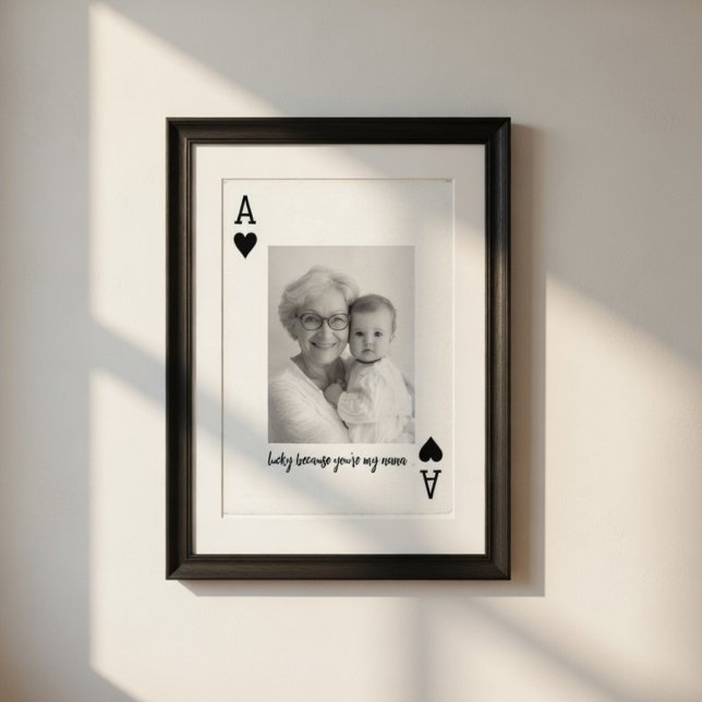 Personalized Nana Photo Ace of Spades Custom Poster (Von Creator hochgeladen)