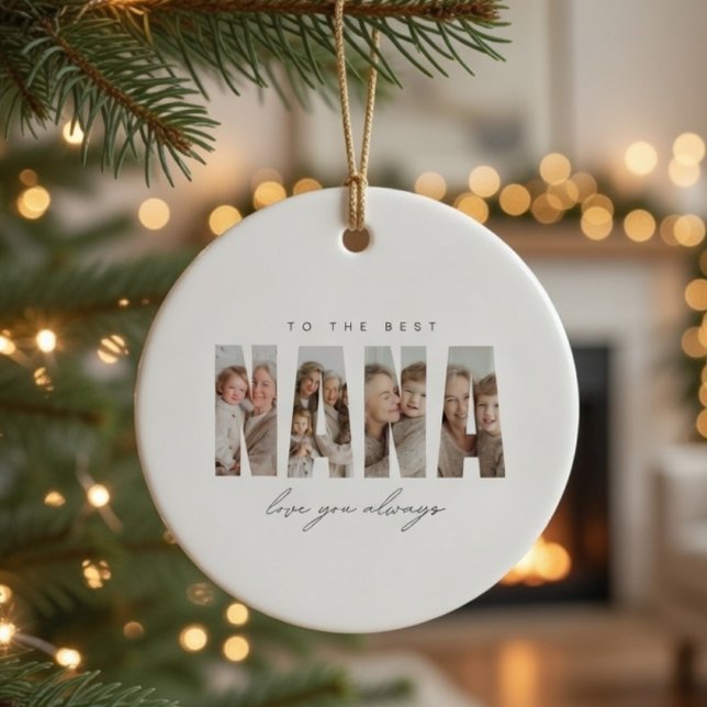 Personalized NANA Photo Christmas Custom  Keramik Ornament (Von Creator hochgeladen)