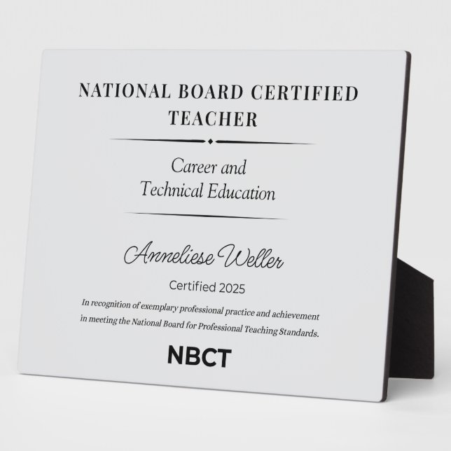 Personalized National Board Certified Teacher  Fotoplatte (Seite)