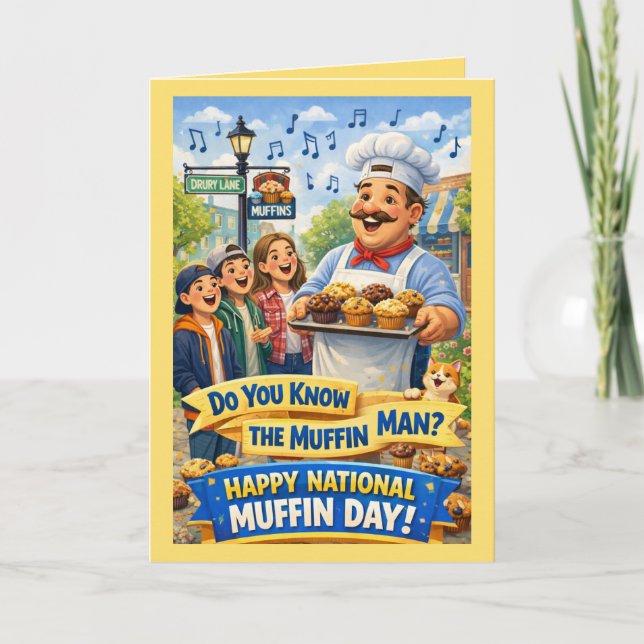 Personalized National Muffin Day Greeting Card Karte (Vorderseite)