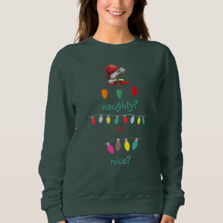 Personalized Naughty or Nice Ugly Christmas  Sweatshirt