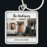 Personalized New Home Photo Schlüsselanhänger<br><div class="desc">A modern and elegant photo keychain. Personalize it with your photo,  name,  and a short quote or your first names. Designed for you by Blackberry Boulevard.</div>