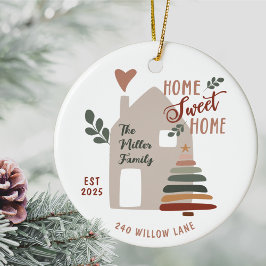 Personalized New Home Sweet Home Christmas Keramik Ornament