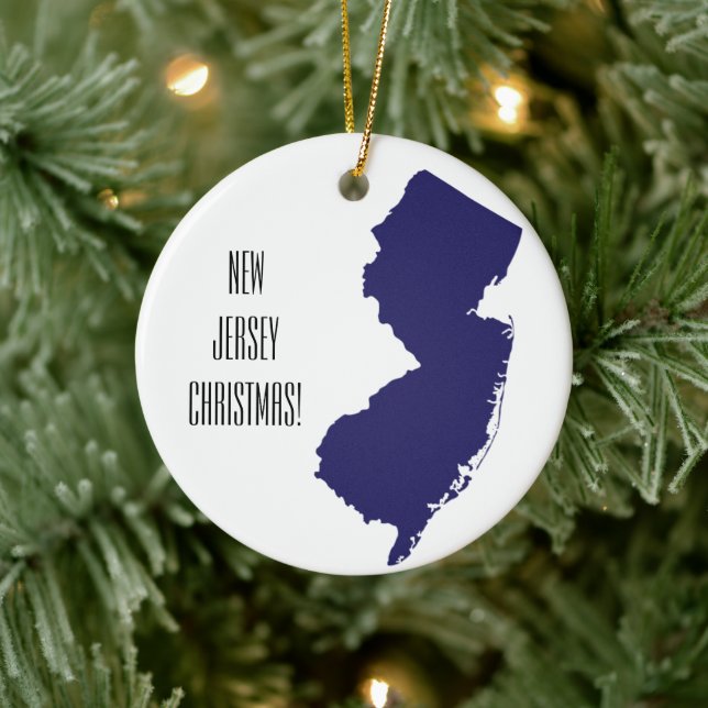 Personalized New Jersey Christmas Ornament (Baum)