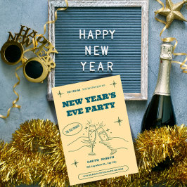 Personalized New Year's Eve Party Invitation Einladung