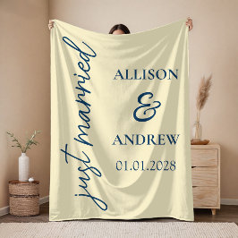 Personalized Newlywed Blanket Gift for Him or Her Fleecedecke