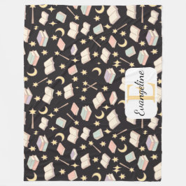 Personalized Night Reading Aesthetic Pattern Magic Fleecedecke