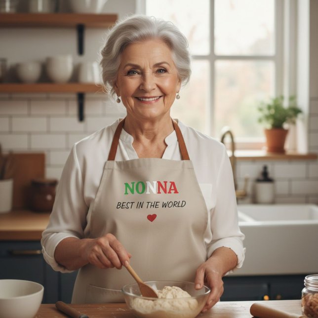 Personalized Nonna Kitchen Apron, Italian Flag  Schürze (Von Creator hochgeladen)