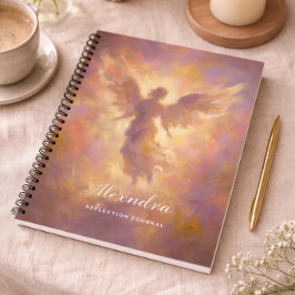 Personalized Notebook With Elegant Angel Cover Notizbuch