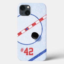 Personalized Number, Center Ice Hockey Player