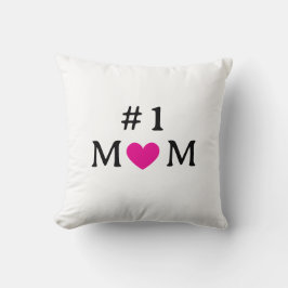 Personalized Number One Mom Throw Pillow Kissen