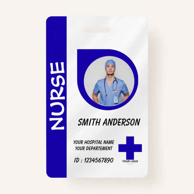 Personalized Nurse ID Badge for Hospital Staff (Devant)