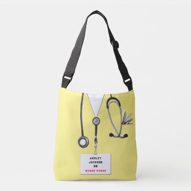 Personalized Nurse Purse Tragetaschen Mit Langen Trägern (Vorderseite)