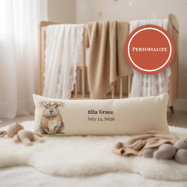 Personalized Nursery Pillow • Capybara Baby Decor Seitenschläferkissen
