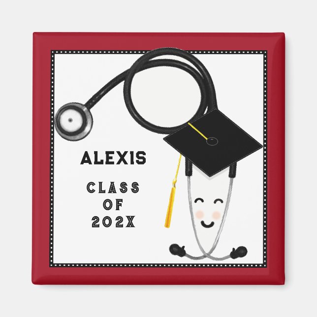 Personalized Nursing School Graduation Gift Magnet (Vorne)