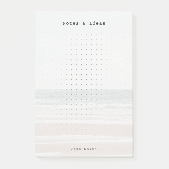 Personalized ocean aesthetic dot Grid Post-it Klebezettel (Vorderseite)