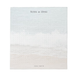 Personalized ocean waves aesthetic dot Grid Notizblock
