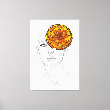 Personalized October Birth Flower Portrait