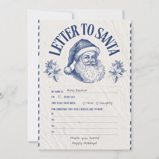Personalized Official North Pole Letter From Santa Einladung (Vorderseite)