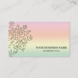 Personalized Olive Branch Catering Chef Visitenkarte