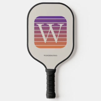 Personalized Ombre Monogram square Pickleball Schläger