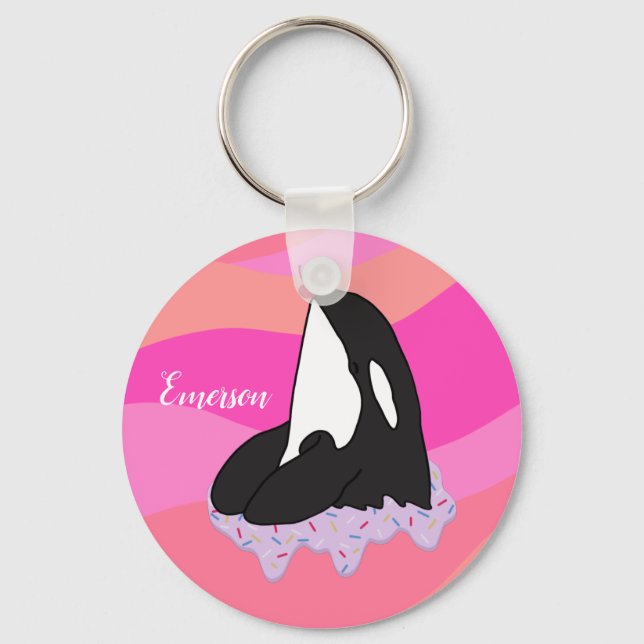 Personalized Orca Killer Whale Schlüsselanhänger (Vorderseite)