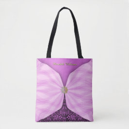 Personalized Orchid Pink Jewel Textile Illusion Tasche