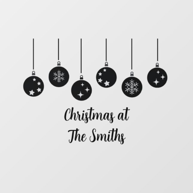 Personalized Ornament Christmas Window Cling Fensteraufkleber (Blatt)
