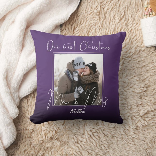 Personalized Our First Christmas as Mr. and Mrs. Kissen (Decke)
