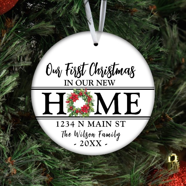 Personalized Our First Christmas In Our New Home Keramik Ornament (Von Creator hochgeladen)