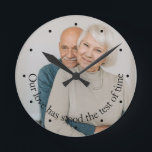 Personalized Our Love Has Stood The Test Of Time Runde Wanduhr<br><div class="desc">Design Your Own Personalized Our Love Has Stood The Test Of Time unique wall clock from Ricaso - 
Ideal for anniversaries ... </div>