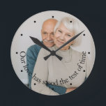 Personalized Our Love Has Stood The Test Of Time Runde Wanduhr<br><div class="desc">Design Your Own Personalized Our Love Has Stood The Test Of Time unique wall clock from Ricaso - 

Ideal for anniversaries ... </div>