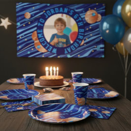 Personalized Outer Space Galaxy Photo Banner