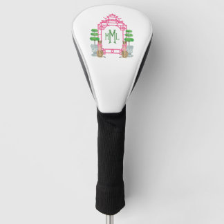 Personalized Pagoda Monogram golf head cover Headcover